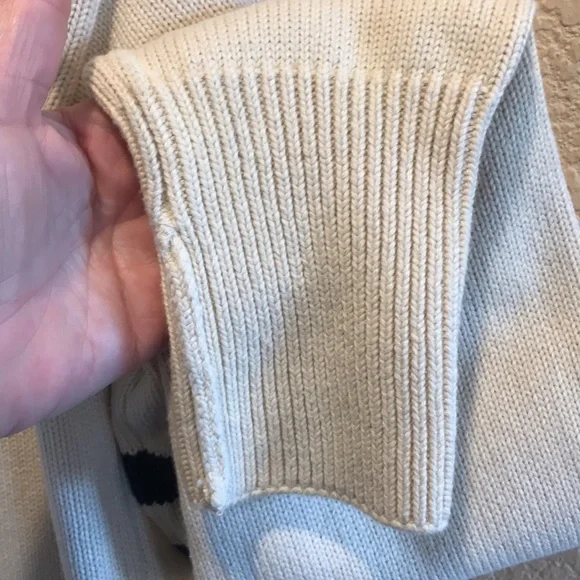 Lacoste Cream Cardigan with Black Accents - Picture 9 of 16